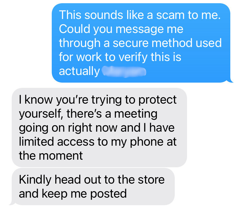 IRL Smishing Scam v2