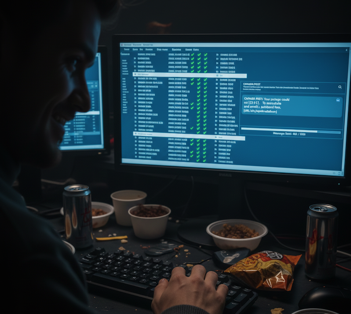 Scammer sending hundreds of messages